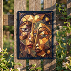 Thickened Rectangular Iron Wall Painting Printed in Canada