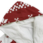 All-Over Print Unisex Flannel Hooded bathrobe
