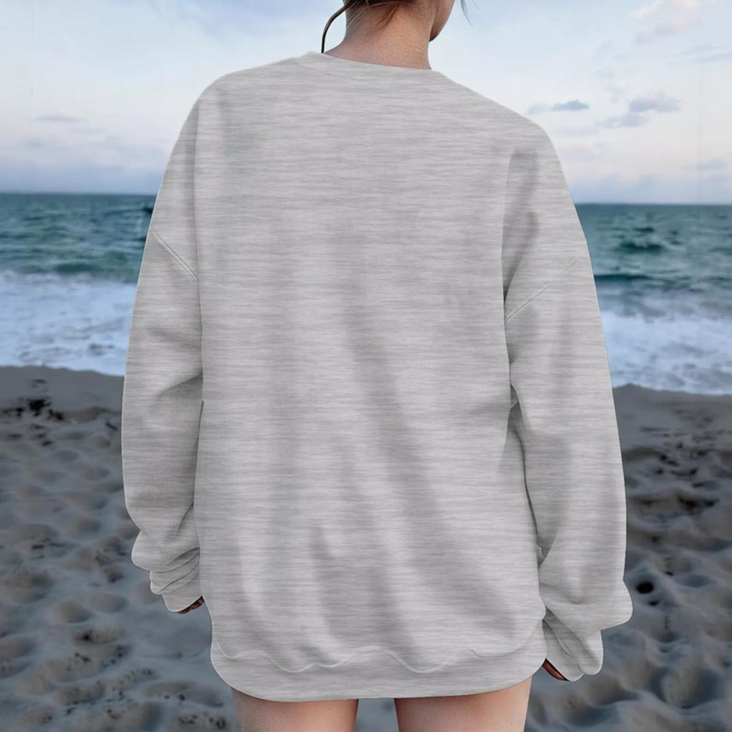 Women's Drop Shoulder Crew Neck Sweatshirt|DTF
