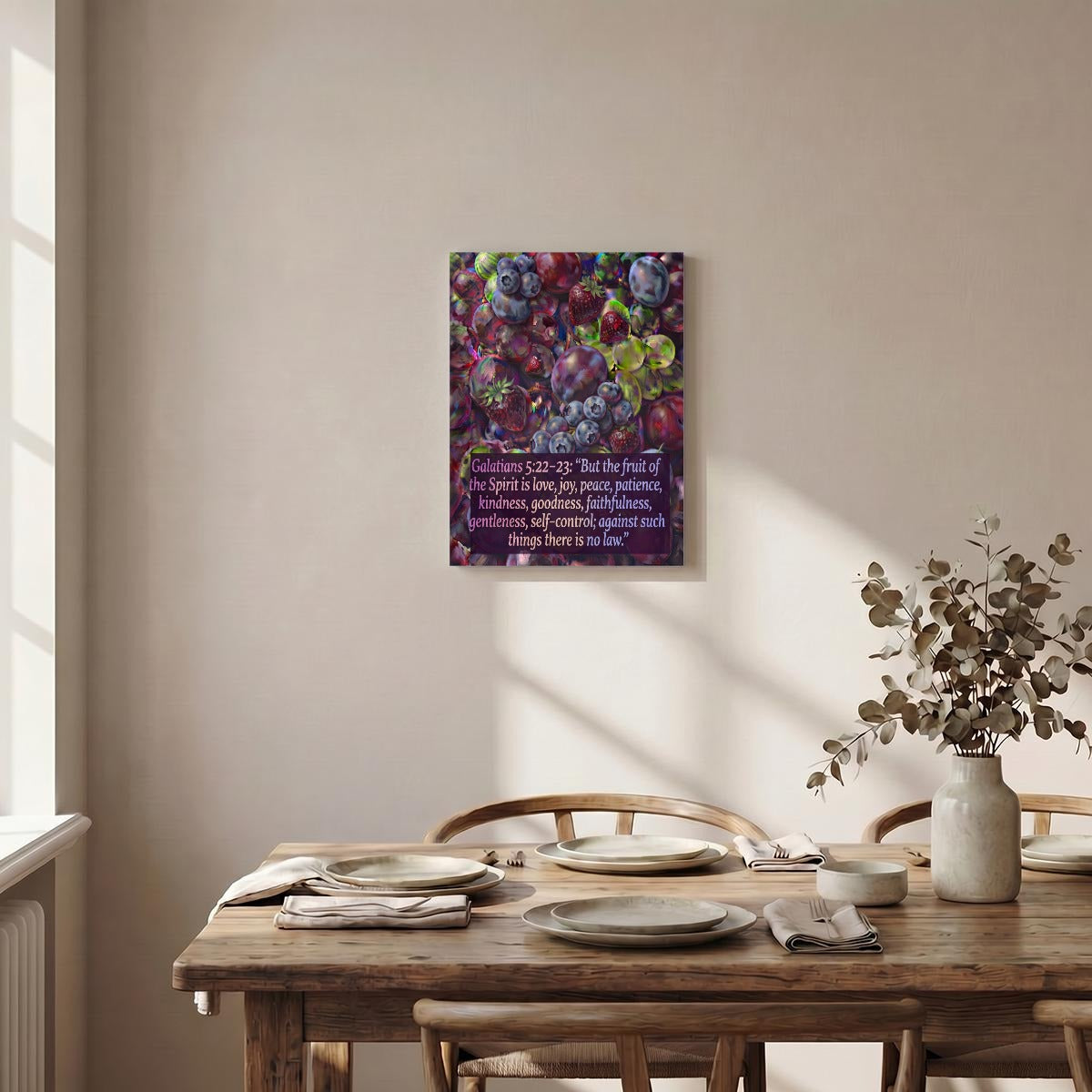 Bible Themed Quotes Designs WIth Purpose Brand Vertical Framed Canvas Wall