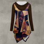 All-Over Print Women's Asymmetric Hem Hoodie