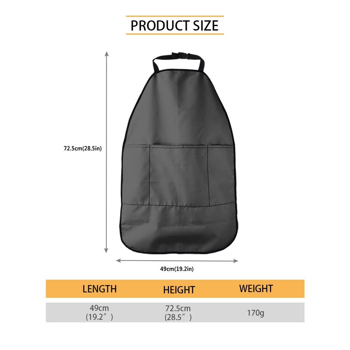 Car Seat Back Storage Bag