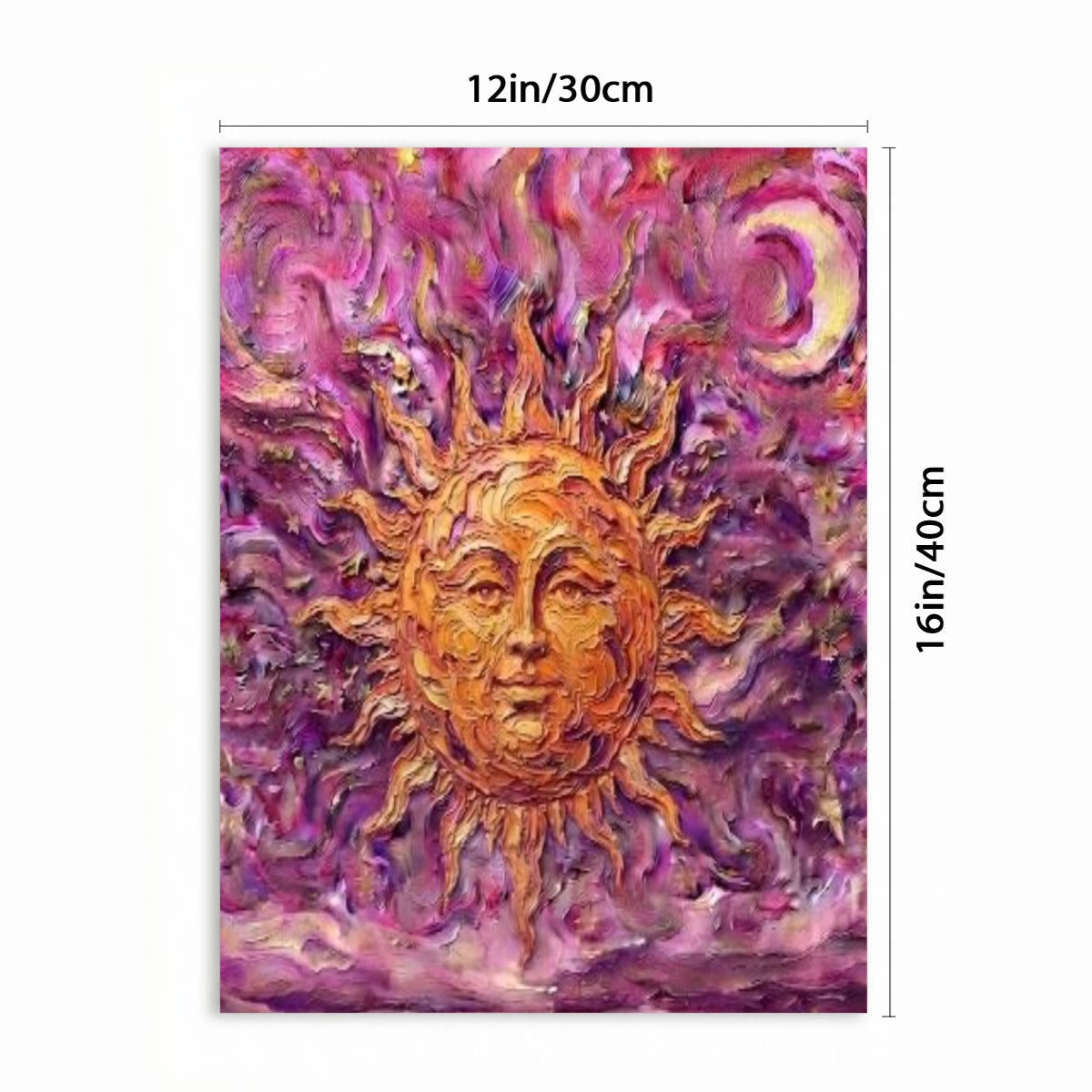 Moon Star Designs With Purpose Brand Vertical Framed Canvas Wall Art Printed in Canada