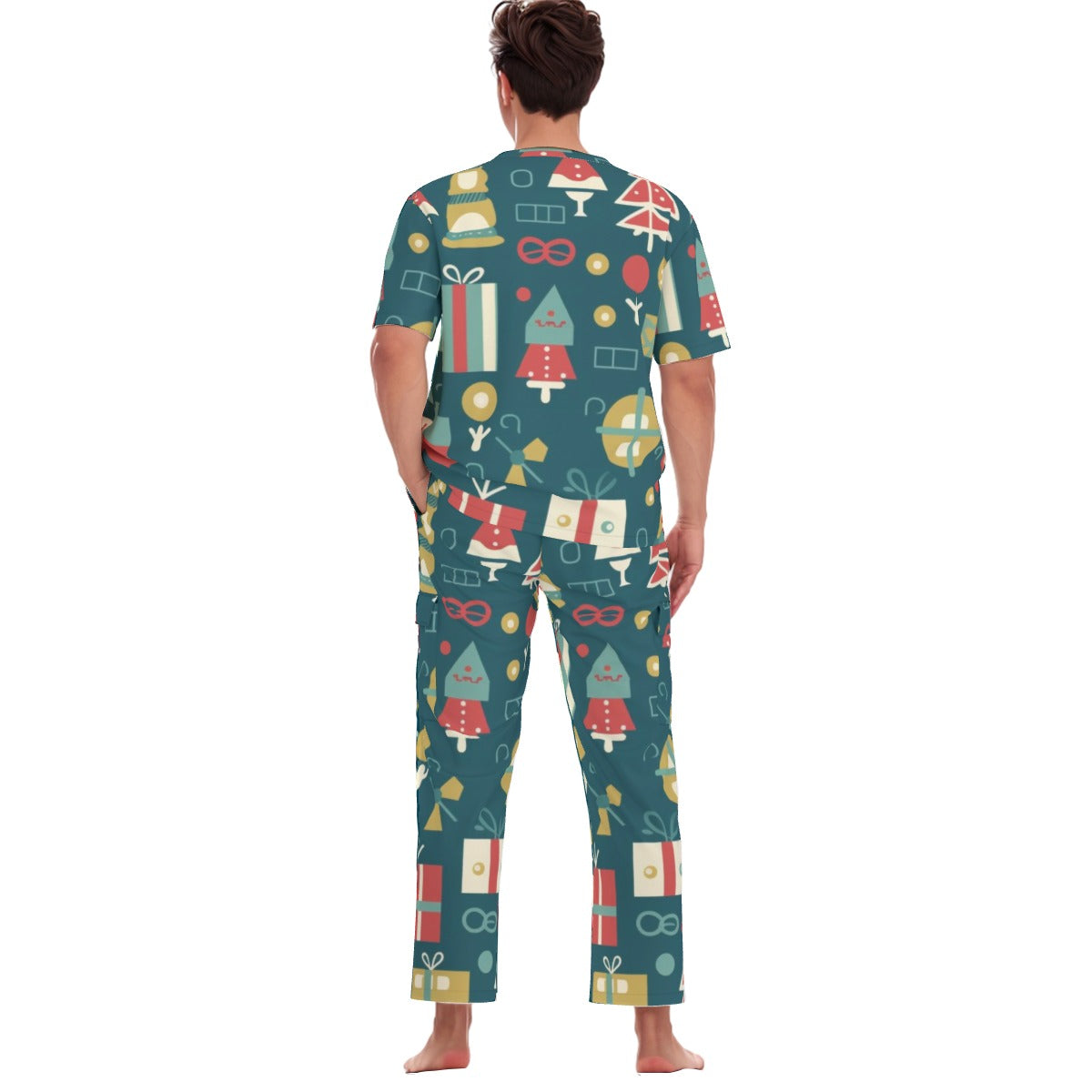 All-Over Print Unisex Scrub Set With Six Pocket