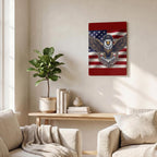 American Eagle Thickened Rectangular Iron Wall Painting