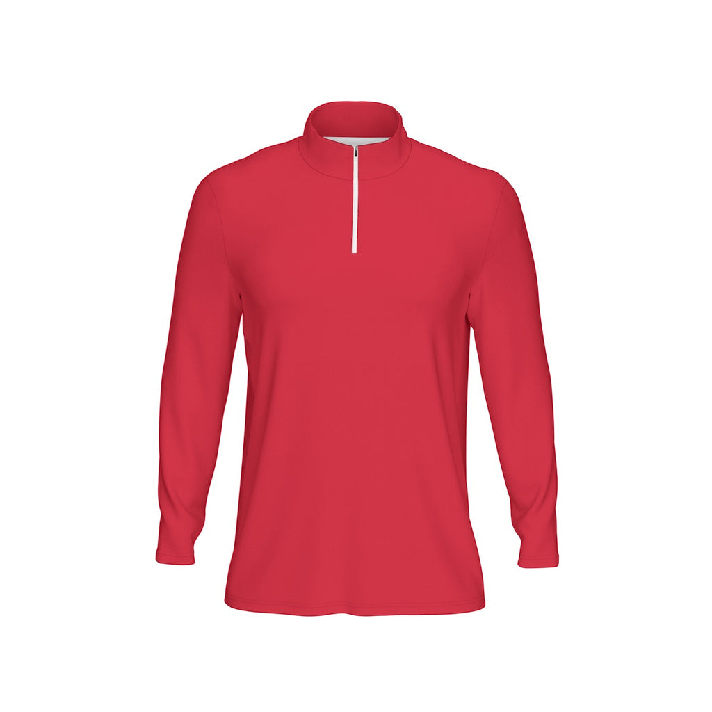 Maglia sportiva da uomo con stampa all-over, colletto e maniche lunghe | Interlock