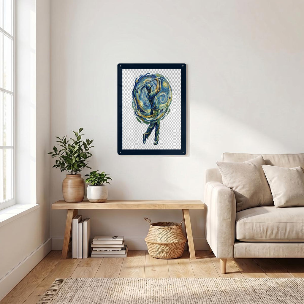 Thickened Rectangular Iron Wall Painting Printed in Canada