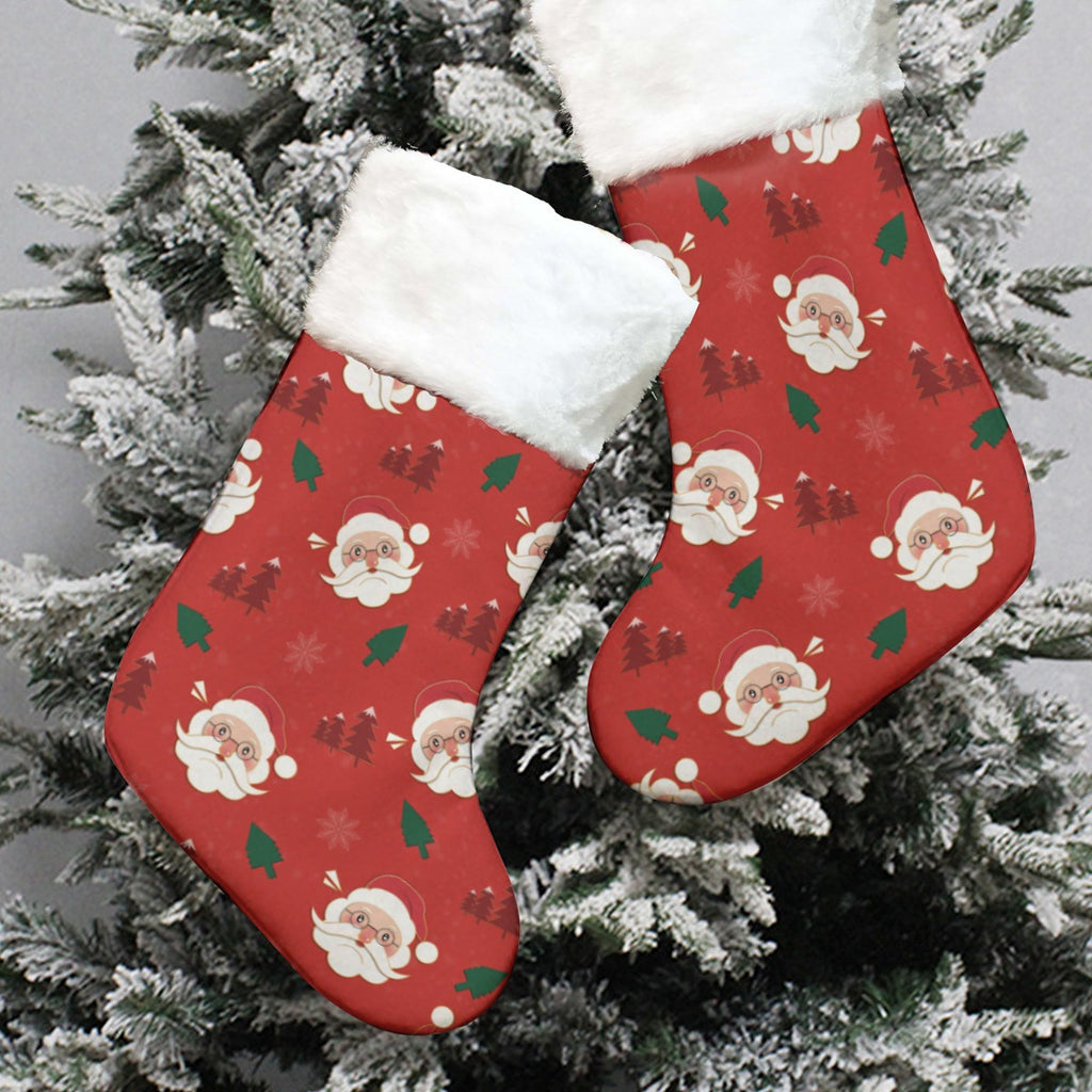 All-Over Print Christmas Socks With Plush Cuff