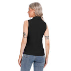 Gilet da donna con stampa all-over e revers