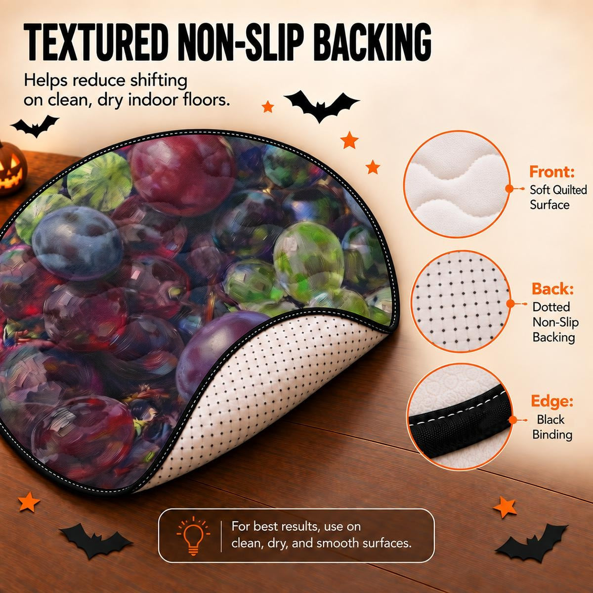 Bare Good Fruit Collection Custom Anti-Slip Running Mat