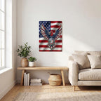 American Eagle Thickened Rectangular Iron Wall Painting