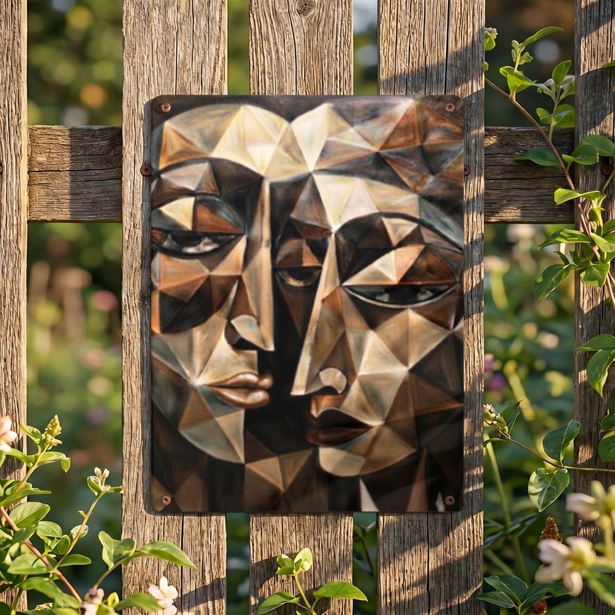 Thickened Rectangular Iron Wall Painting Printed in Canada