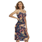 All-Over Print Women's Back Cross Cami Dress