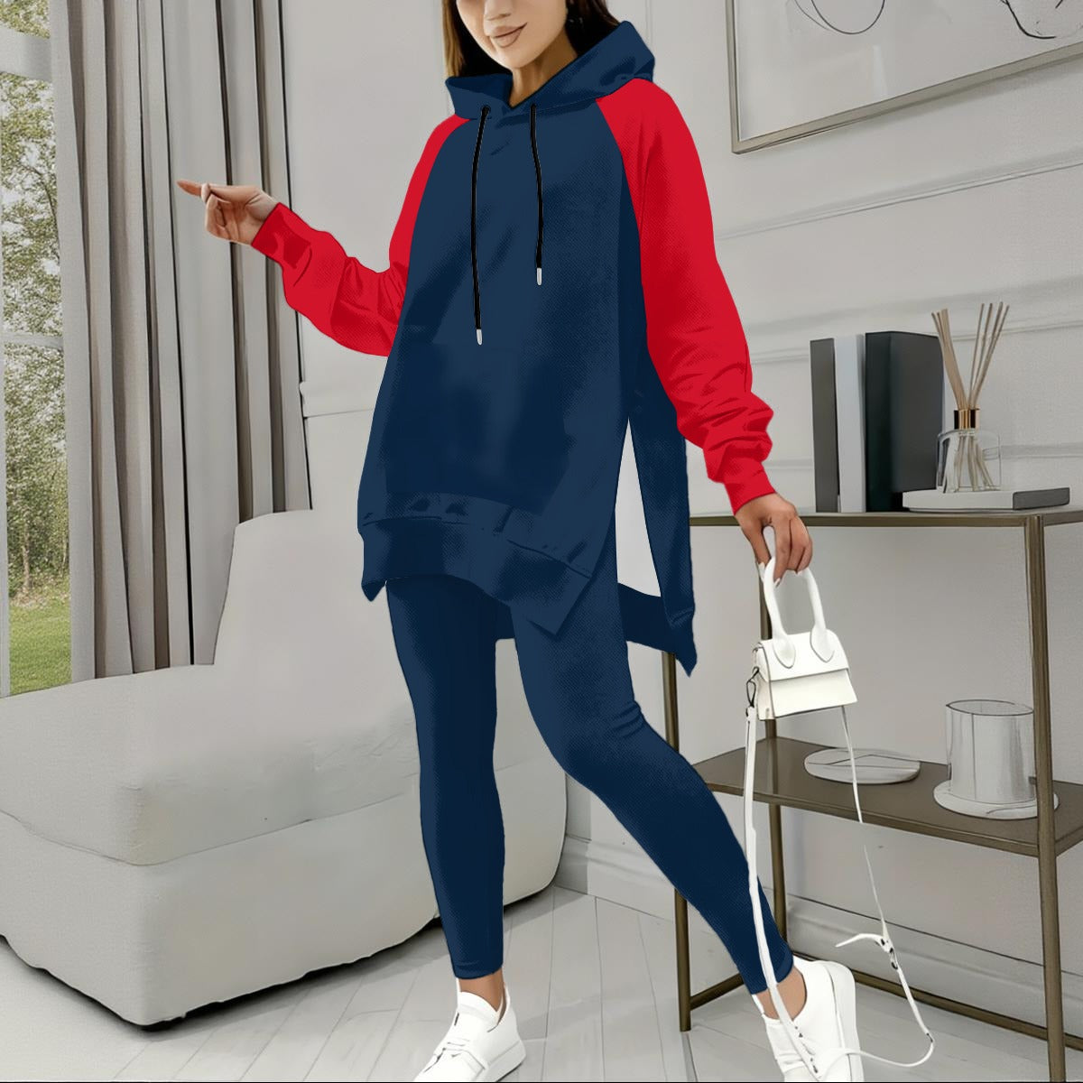 All-Over Print Women's Stretch Hoodie Set