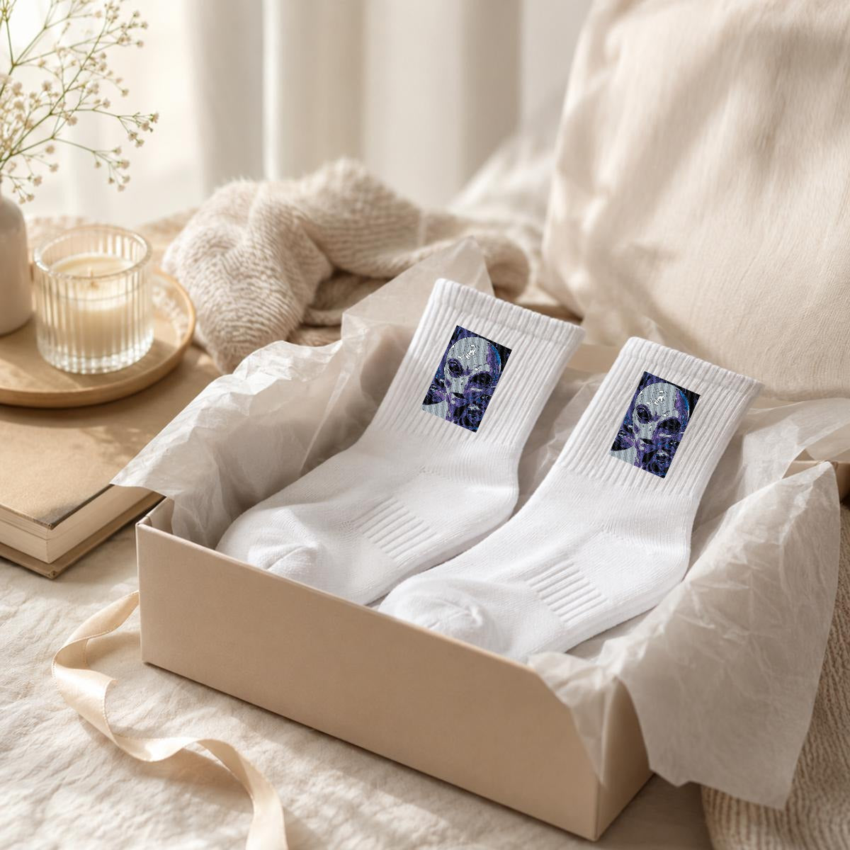 Embroidery Sports Quarter Socks|Cotton