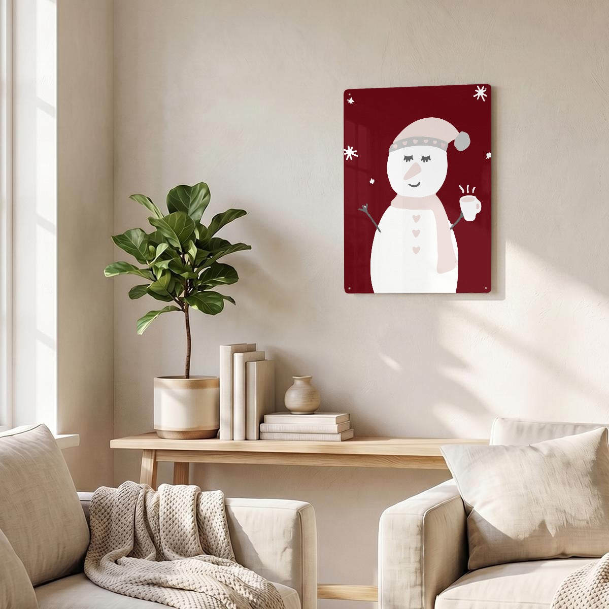 Thickened Rectangular Iron Wall Painting Printed in Canada