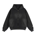 Fleece Lined Gradient Washed Zip Hoodie|355GSM DTF
