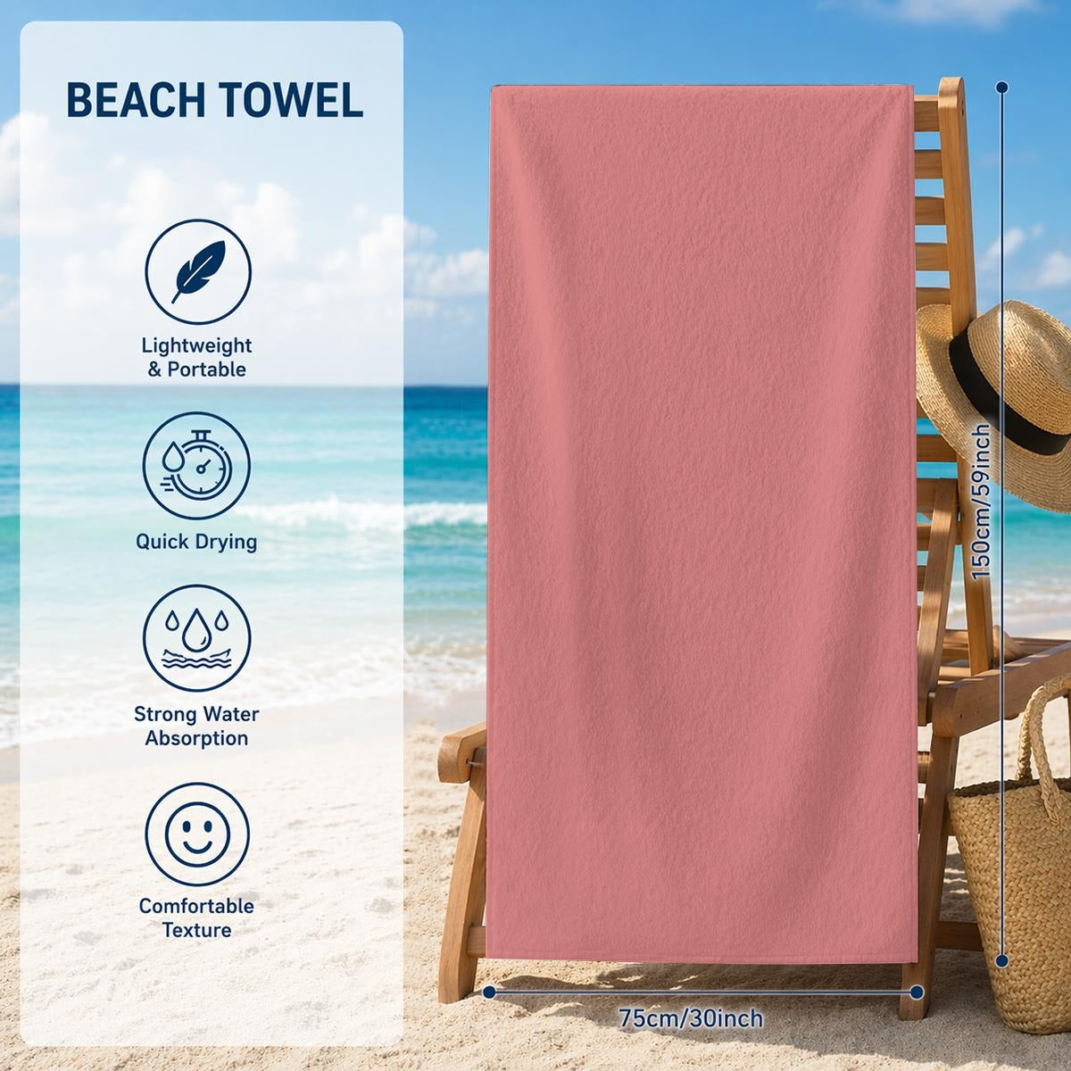 Adult Beach Towel Printed in Canada|320GSM