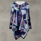 All-Over Print Women's Asymmetric Hem Hoodie