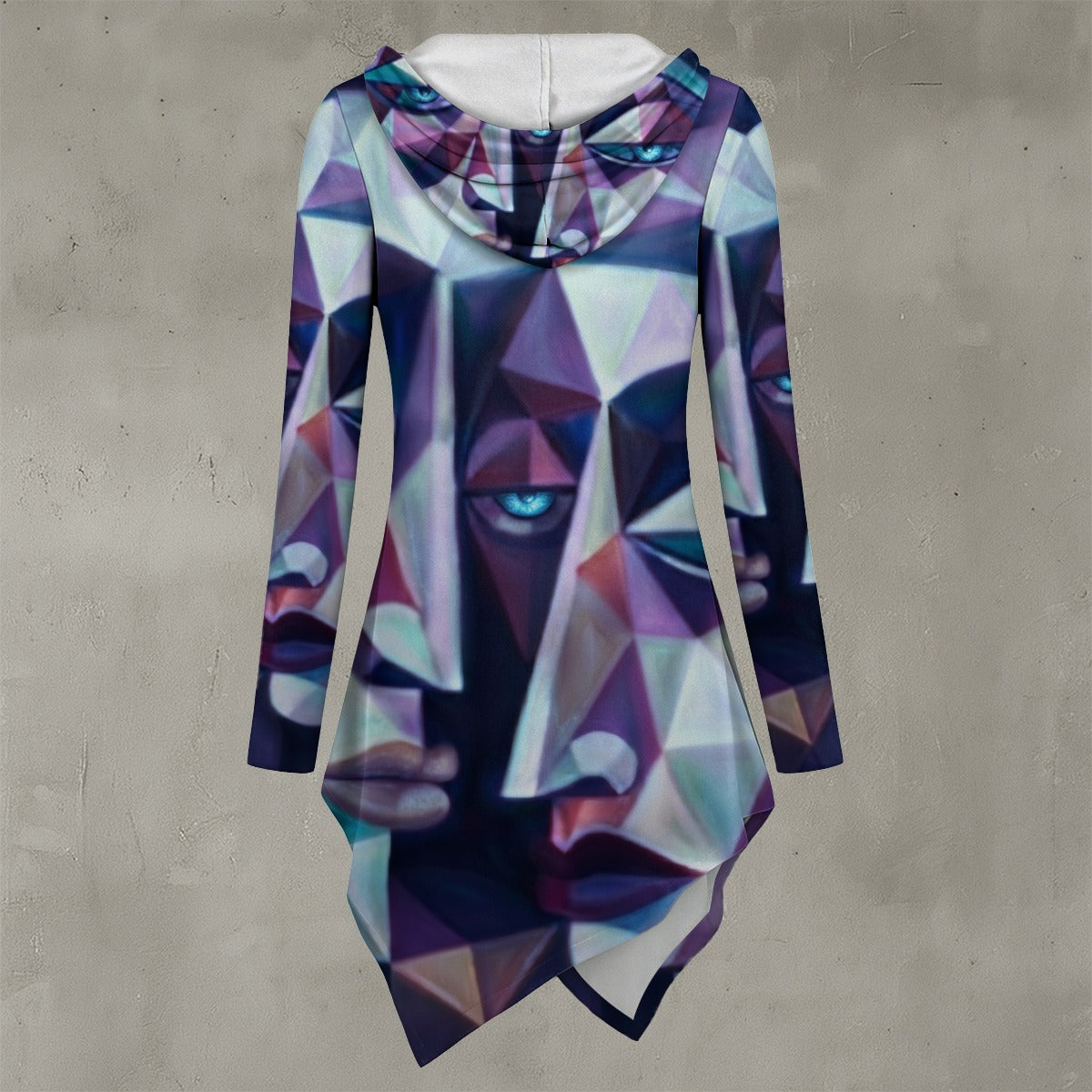 All-Over Print Women's Asymmetric Hem Hoodie