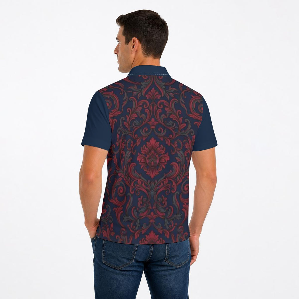 All Over Print Men‘s Two-Piece Collar Polo Shirt|Bonded Seam