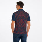 All Over Print Men‘s Two-Piece Collar Polo Shirt|Bonded Seam