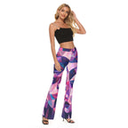 All-Over Print Women's High Elastic Flare Pants