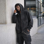 Fleece Lined Gradient Washed Zip Hoodie|355GSM DTF