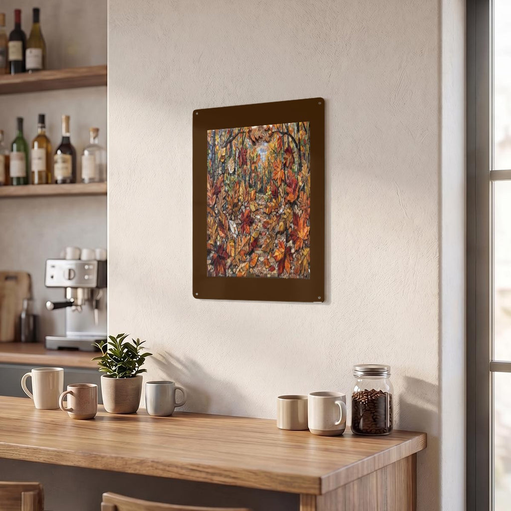 Fallen Leaves Thickened Rectangular Iron Wall Painting Printed in Canada