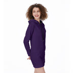 Felpa con cappuccio lunga da donna con stampa all-over