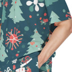 All-Over Print Unisex Scrub Set With Six Pocket