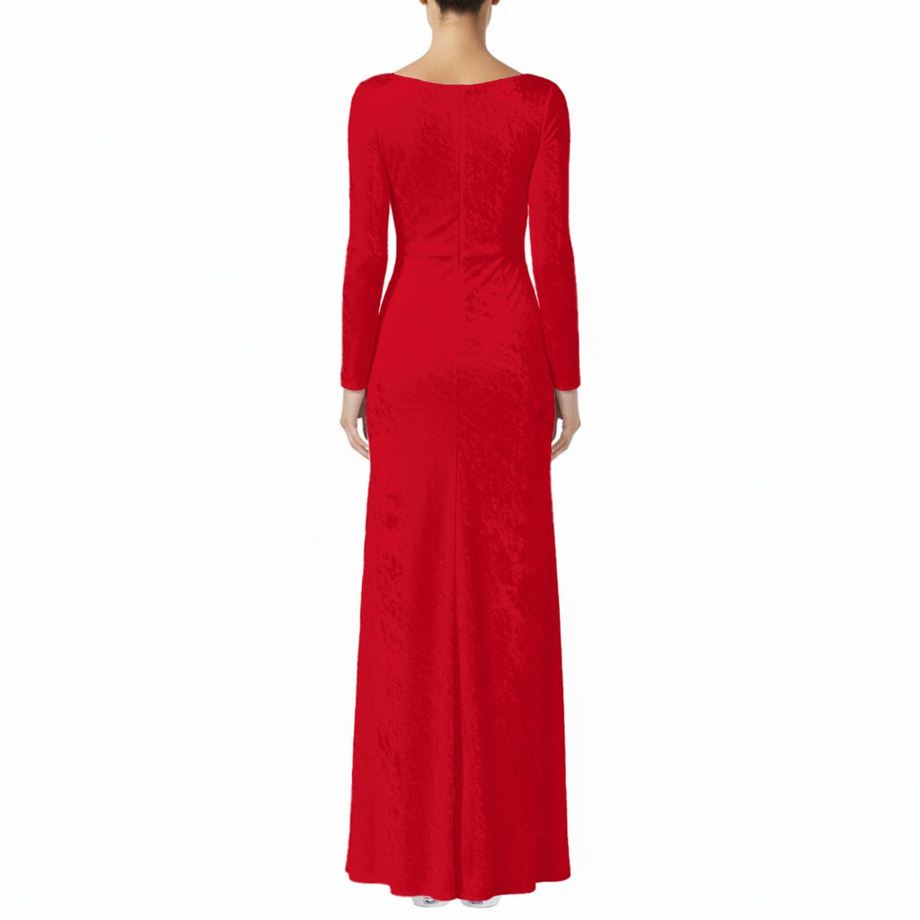 All-Over Print Women's Velvet Shine Maxi Dress