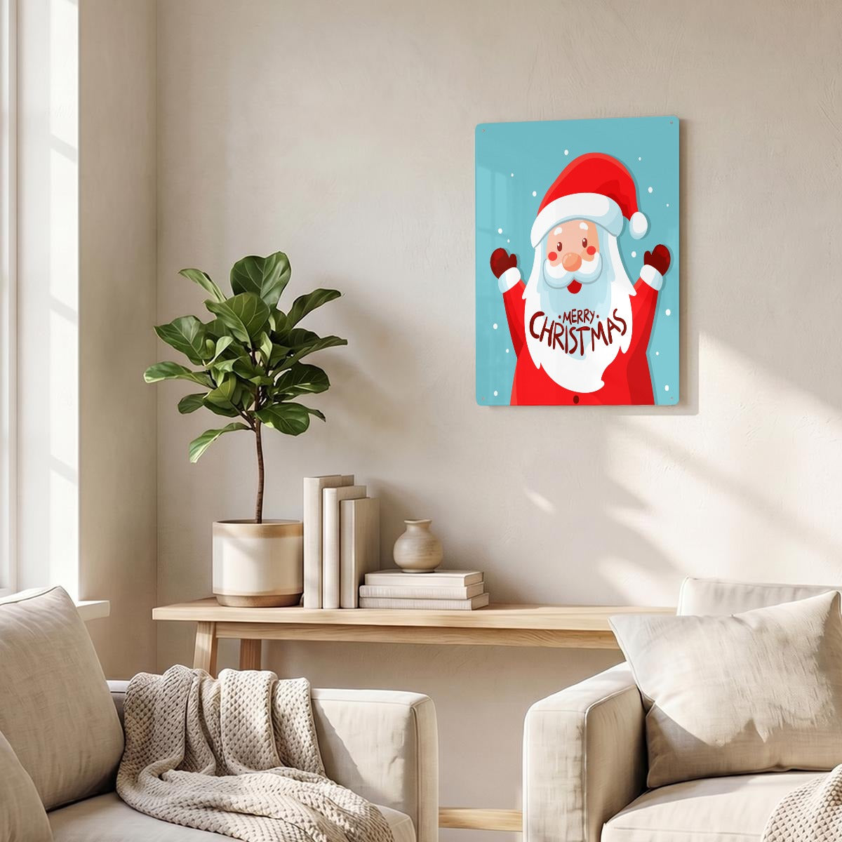 Thickened Rectangular Iron Wall Painting Printed in Canada