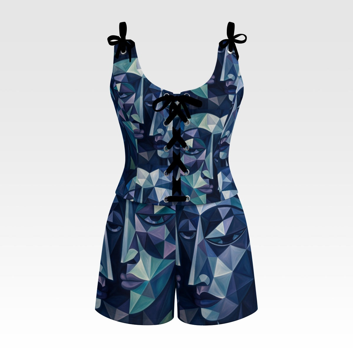 All-Over Print Shapewear Shorts Set