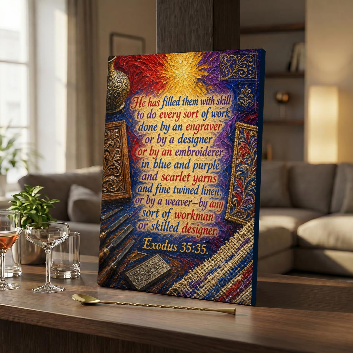Vertical Framed Canvas Wall Art Printed in Canada