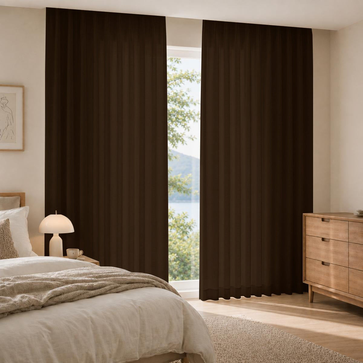Square Blackout Curtains with Hooks | 265(GSM
