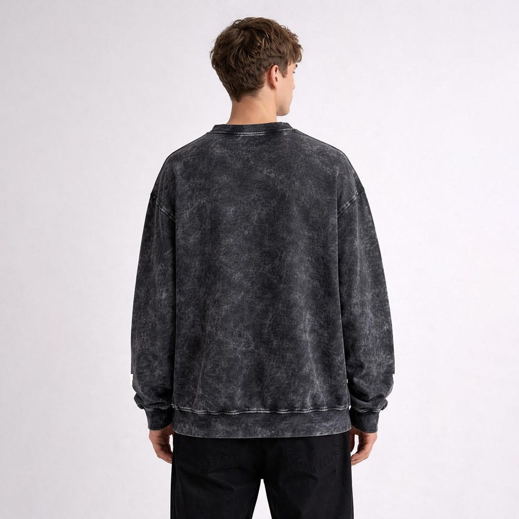 Men’s Distressed Vintage Wash Sweatshirt|360GSM DTG
