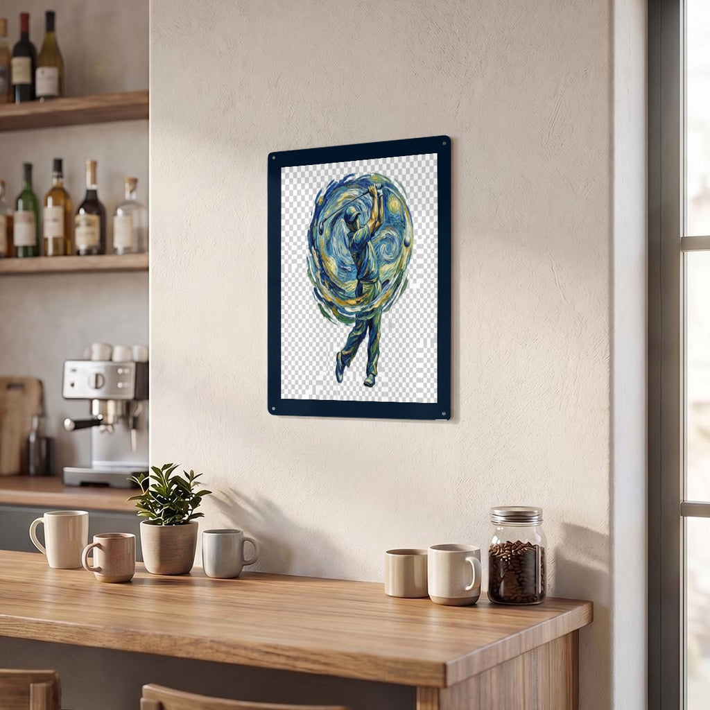 Thickened Rectangular Iron Wall Painting Printed in Canada