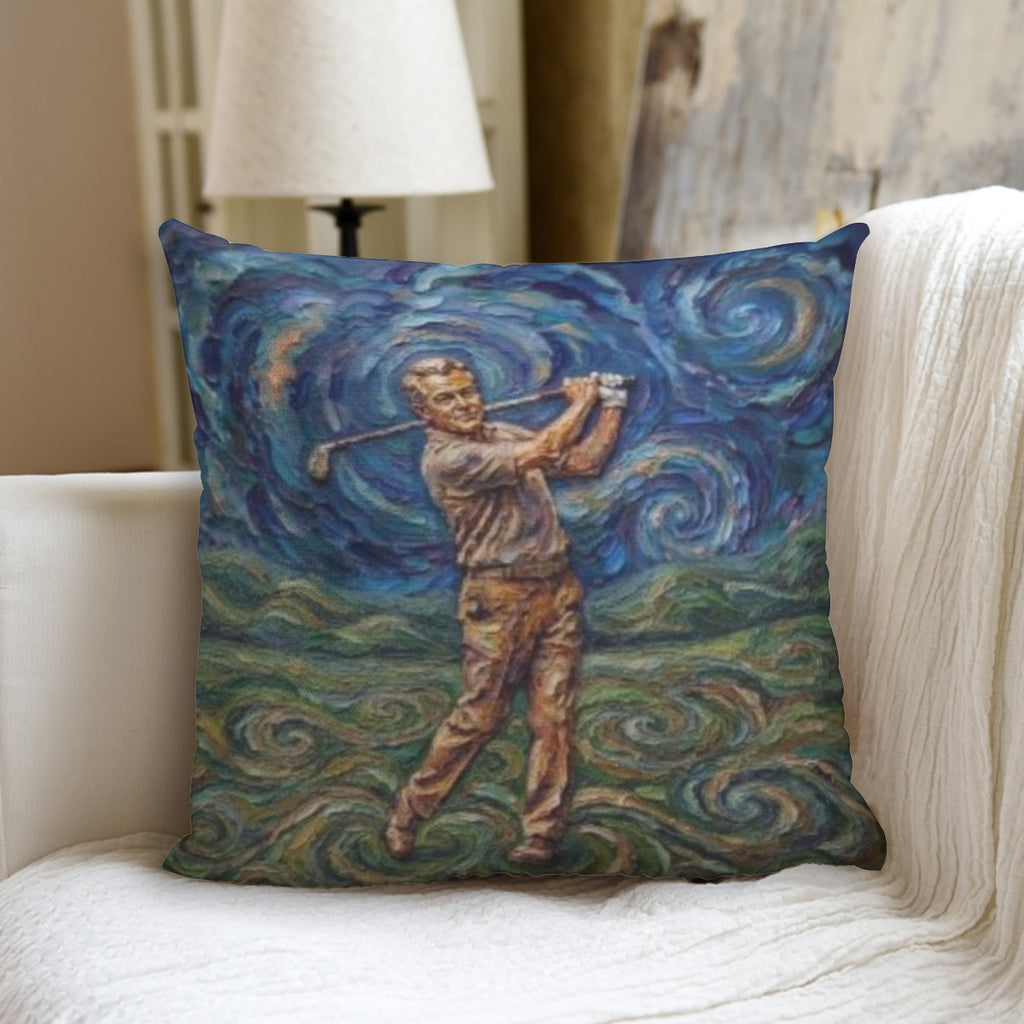 Golfer's All-Over Print couch pillow with pillow Inserts