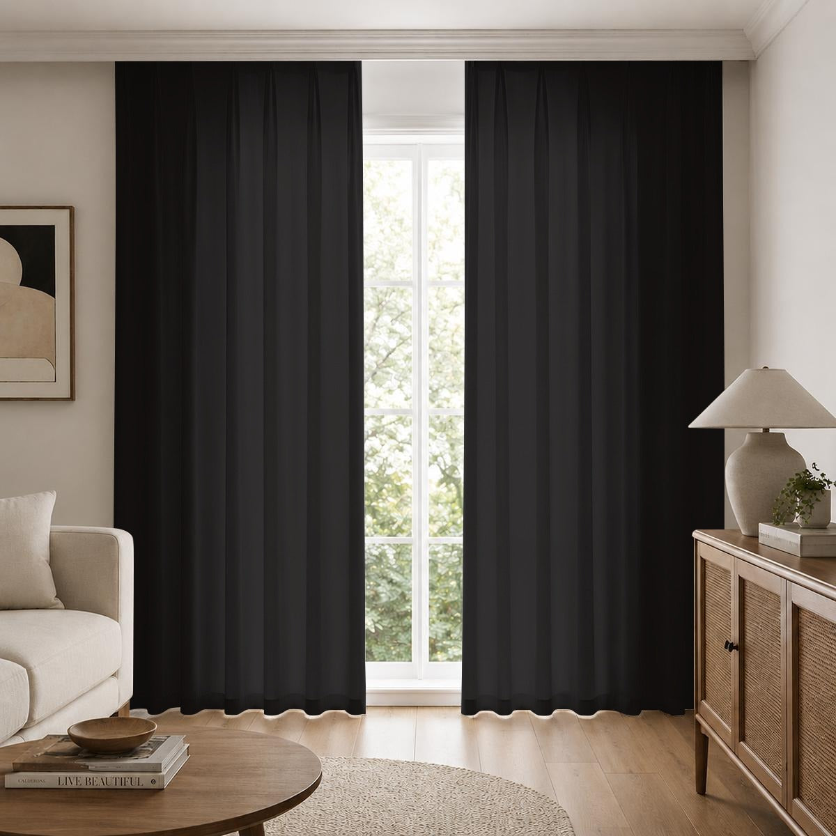 Square Blackout Curtains with Hooks | 265(GSM