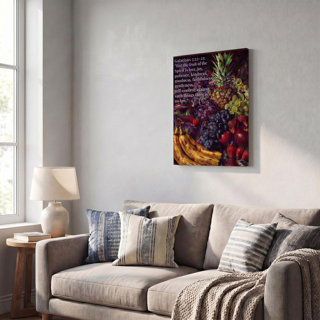 Bible Themed Quotes Designs WIth Purpose Brand Vertical Framed Canvas Wall