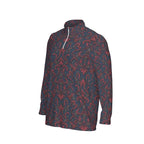 All-Over Print Men's Sports Collar Jersey With Long Sleeve| Interlock
