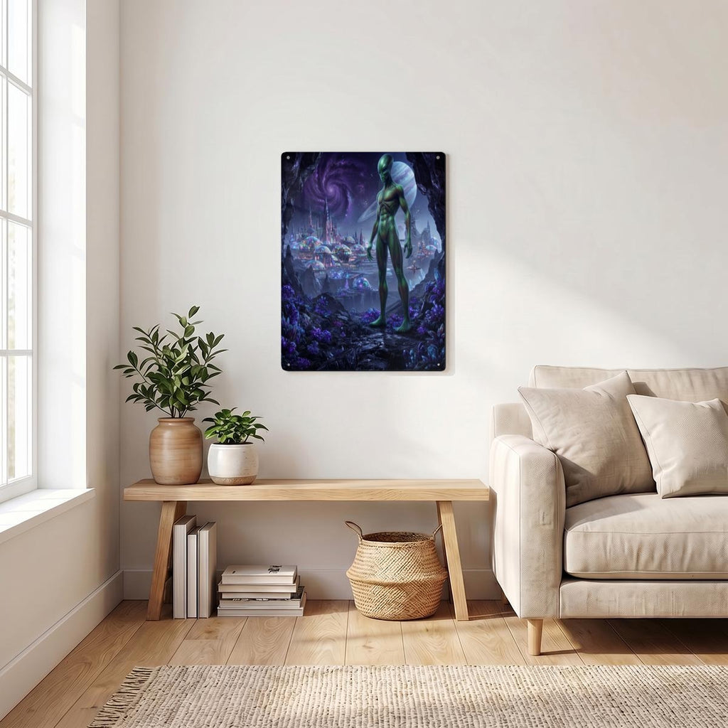 Thickened Rectangular Iron Wall Painting Printed in Canada