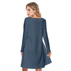 All-Over Print Women's Round Neck Dress|190GSM Cotton