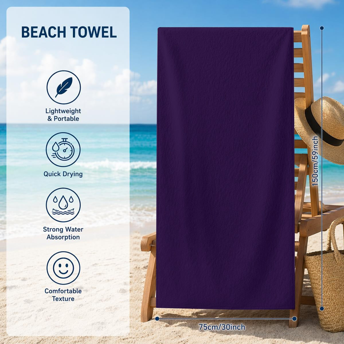 Adult Beach Towel Printed in Canada|320GSM