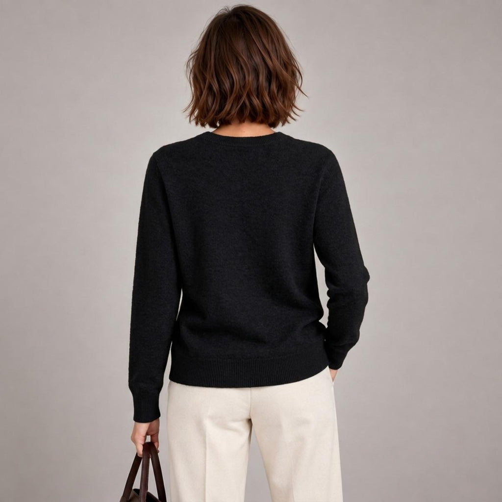 Unisex Soft Wool-Blend Crewneck Knit Sweater|Embroidery