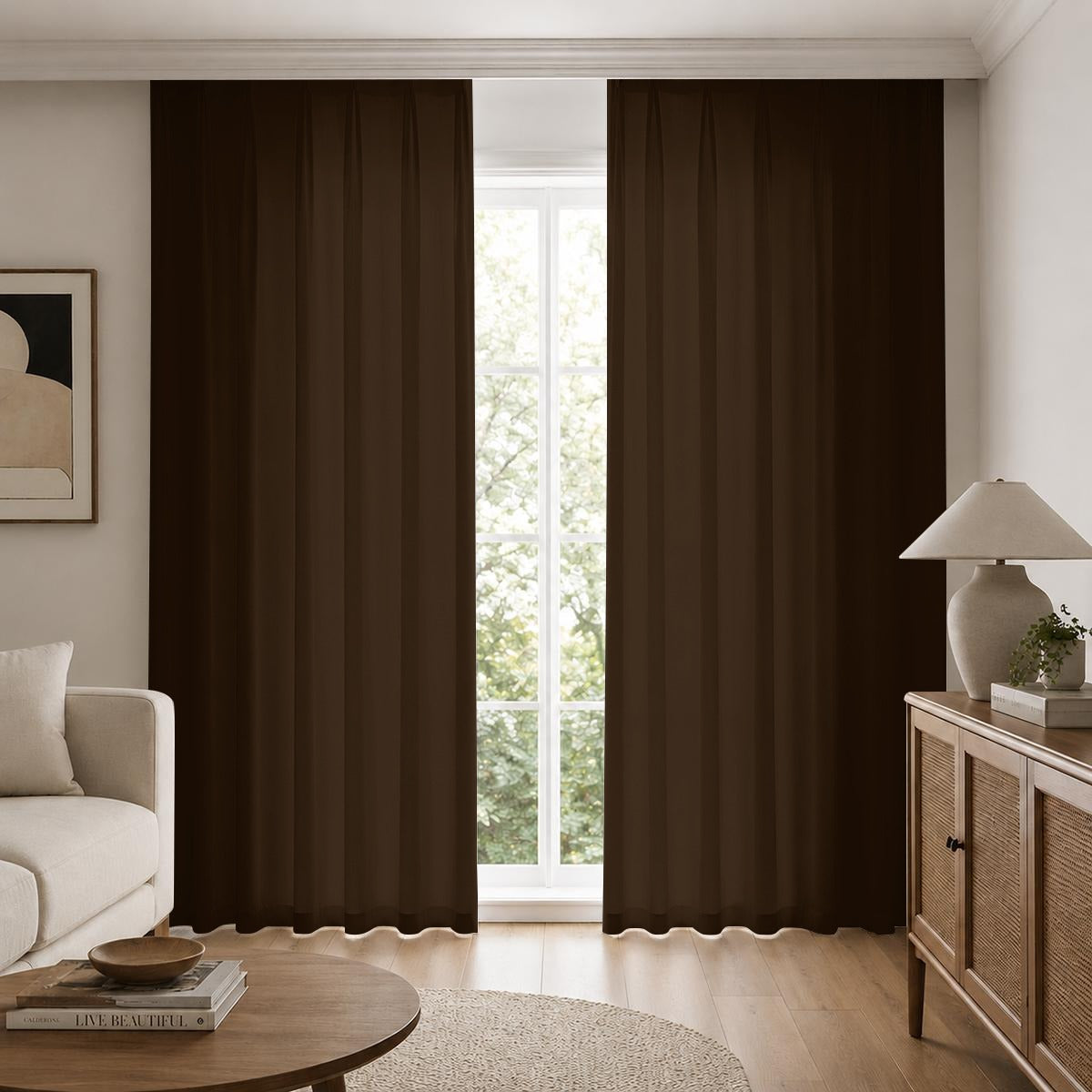 Square Blackout Curtains with Hooks | 265(GSM