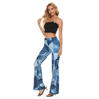 All-Over Print Women's High Elastic Flare Pants