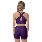 Completo reggiseno sportivo da donna con stampa all-over