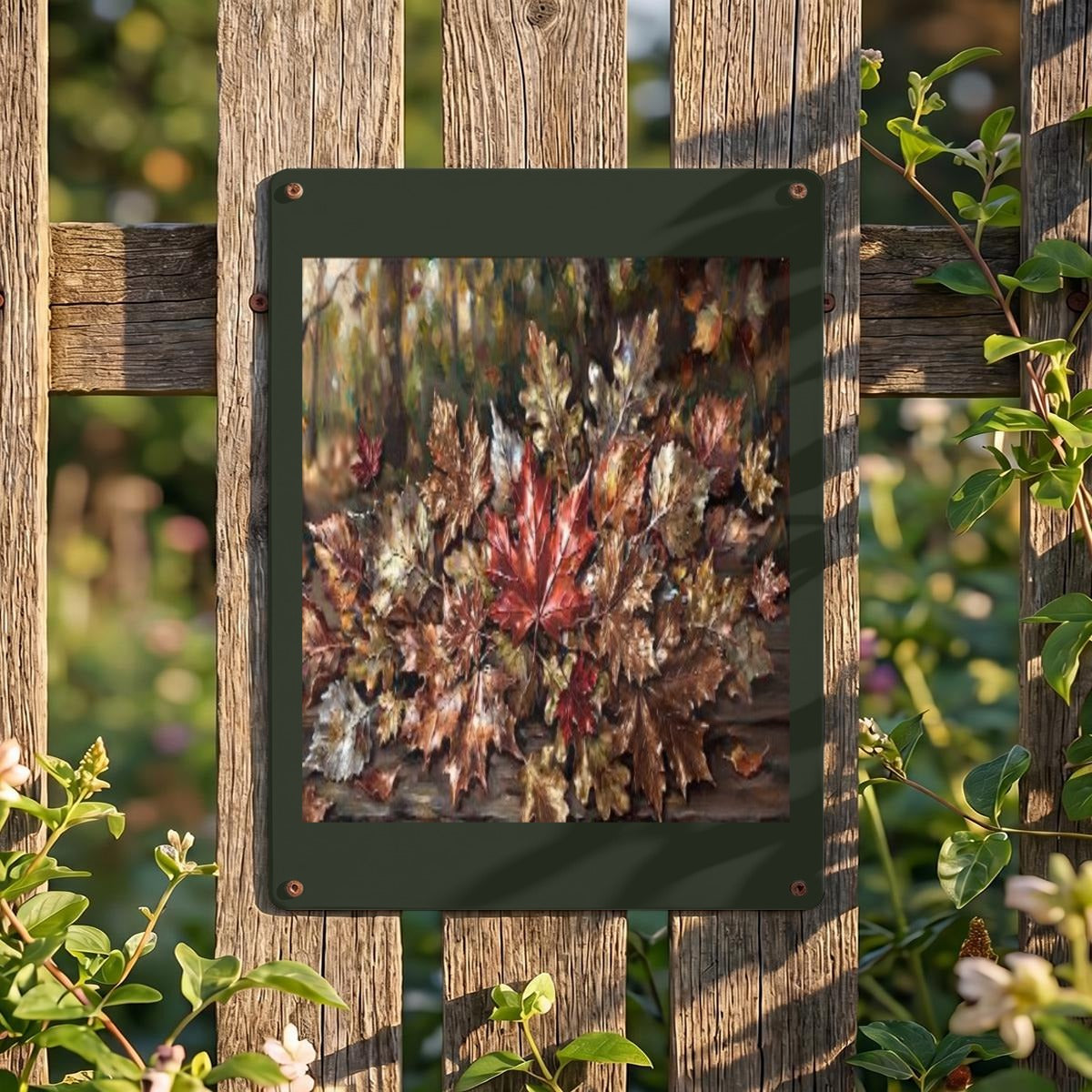 Thickened Rectangular Iron Wall Painting Printed in Canada